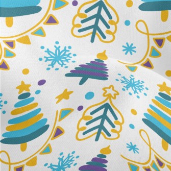 Stacked Lines Christmas Tree Lightweight Performance Linen