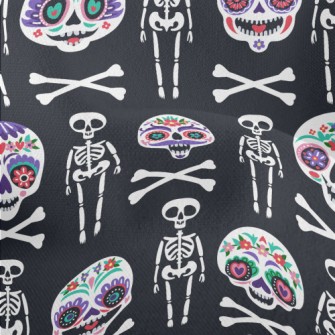 Gorgeously Painted Skull Lightweight Performance Linen