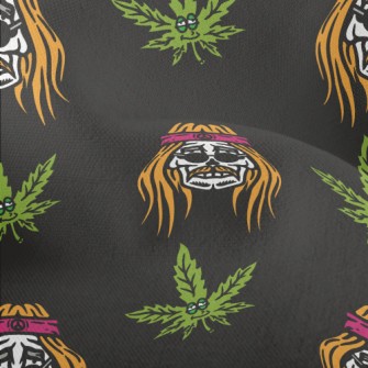 Marijuana Leaf And Hippie Skul Lightweight Performance Linen