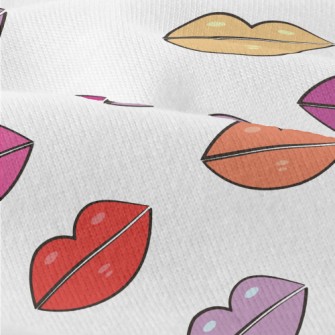 Bright Color Lips Modern Jersey