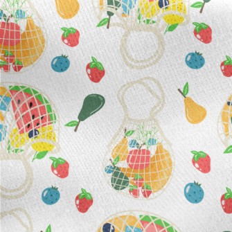 Eco-friendly Fruit Shopping Ba Jersey Backed Fleece