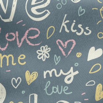 Kiss My Love Jersey Backed Fleece