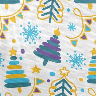 Stacked Lines Christmas Tree Pongee