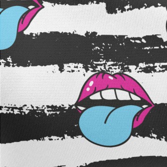 Heavy Metal Lips And Tongue Pongee
