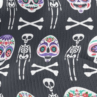 Gorgeously Painted Skull Stretch Jersey