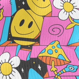 Weird Smiley Eyes And Ears Stretch Jersey