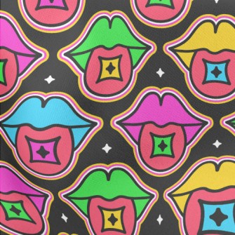 Fluorescent Lips And Tongue Lightweight Cotton Poplin