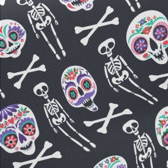Gorgeously Painted Skull Midweight Cotton Poplin