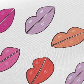 Bright Color Lips Midweight Cotton Poplin