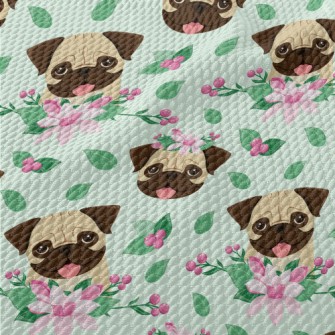 Beautiful Flower Pug Birdseye Piqué