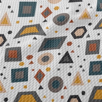 Colorful Geometric Figure Birdseye Piqué