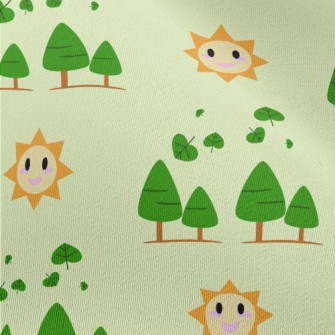 Sun And Forest Trees Chiffon