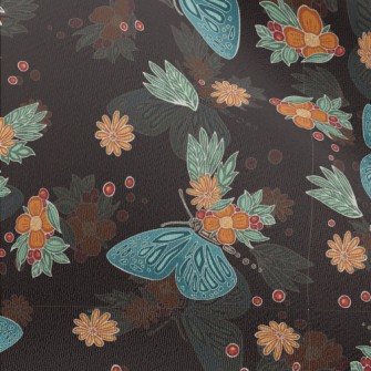 Cool Butterfly Flowers Chiffon