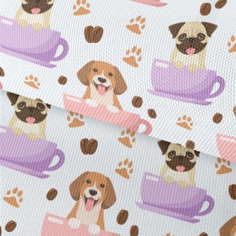 Cartoon Dog In Cup Waterproof Oxford