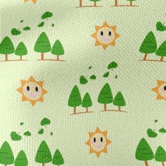 Sun And Forest Trees Waterproof Canvas
