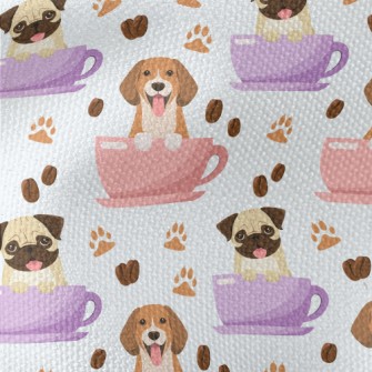 Cartoon Dog In Cup Waterproof Canvas