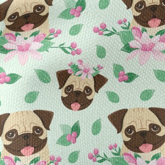 Beautiful Flower Pug Waterproof Canvas