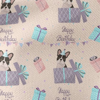 Happy Birthday French Bulldog Waterproof Canvas