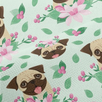 Beautiful Flower Pug Performance Linen