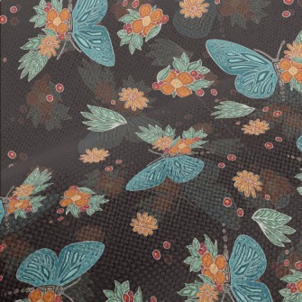 Cool Butterfly Flowers Performance Linen