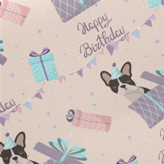 Happy Birthday French Bulldog Twill
