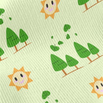 Sun And Forest Trees Standard Corduroy