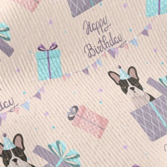 Happy Birthday French Bulldog Standard Corduroy