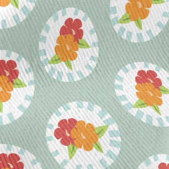 Retro Disc Flowers Standard Corduroy