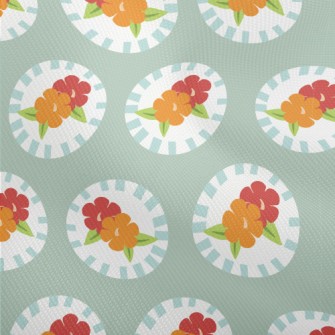 Retro Disc Flowers Dobby