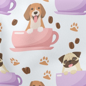 Cartoon Dog In Cup Stretch Ponte