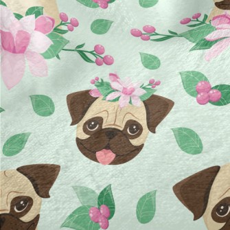 Beautiful Flower Pug Minky