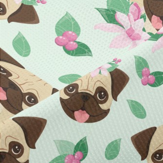 Beautiful Flower Pug Piqué