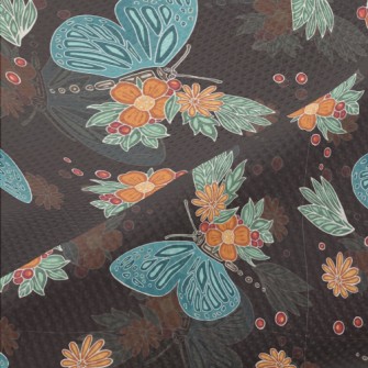 Cool Butterfly Flowers Piqué