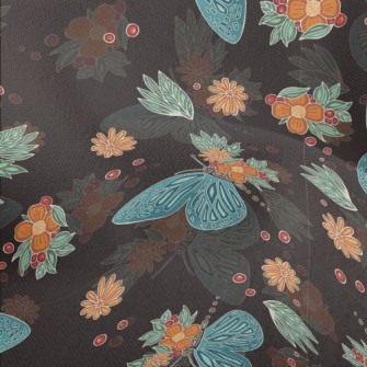 Cool Butterfly Flowers Lightweight Performance Linen