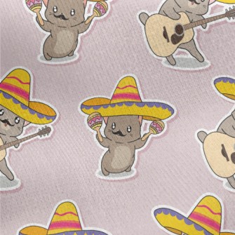 Mexican Style Kitten Jersey Backed Fleece