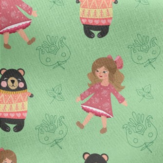 Pretty Little Girl Jersey Backed Fleece