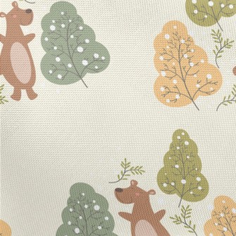 Big Bear And Big Tree Pongee