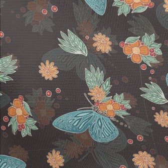 Cool Butterfly Flowers Pongee