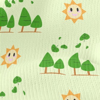 Sun And Forest Trees Stretch Jersey