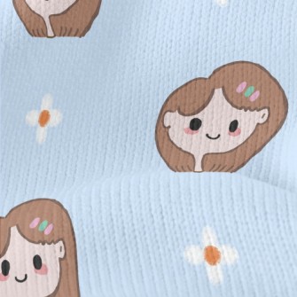 Smiling Little Girl Stretch Jersey