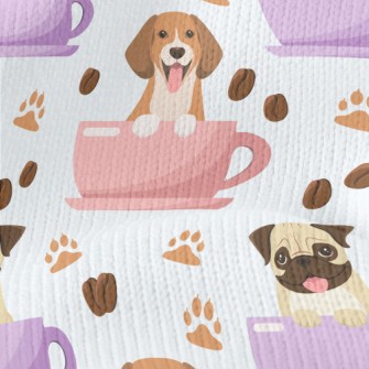 Cartoon Dog In Cup Stretch Jersey