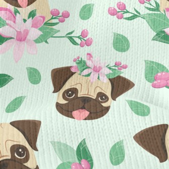 Beautiful Flower Pug Stretch Jersey
