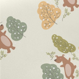 Big Bear And Big Tree Midweight Cotton Poplin