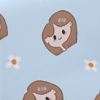 Smiling Little Girl Midweight Cotton Poplin