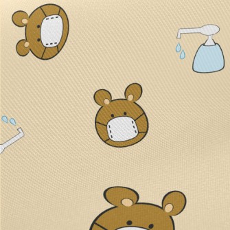 Alcohol And Mask Bear Midweight Cotton Poplin