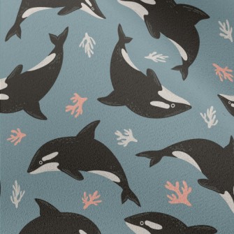 Killer Whales And Corals Chiffon