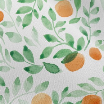 Watercolor Leaves And Fruits Chiffon