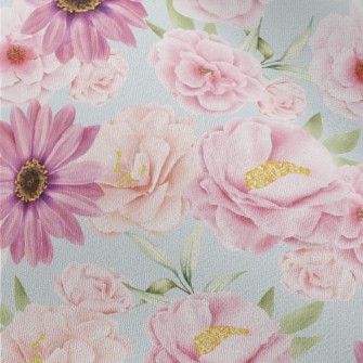 Watercolor Beautiful Flowers Chiffon