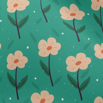 Garden Orange Flowers Chiffon