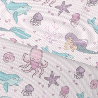 Mermaid Dolphin Octopus Waterproof Oxford